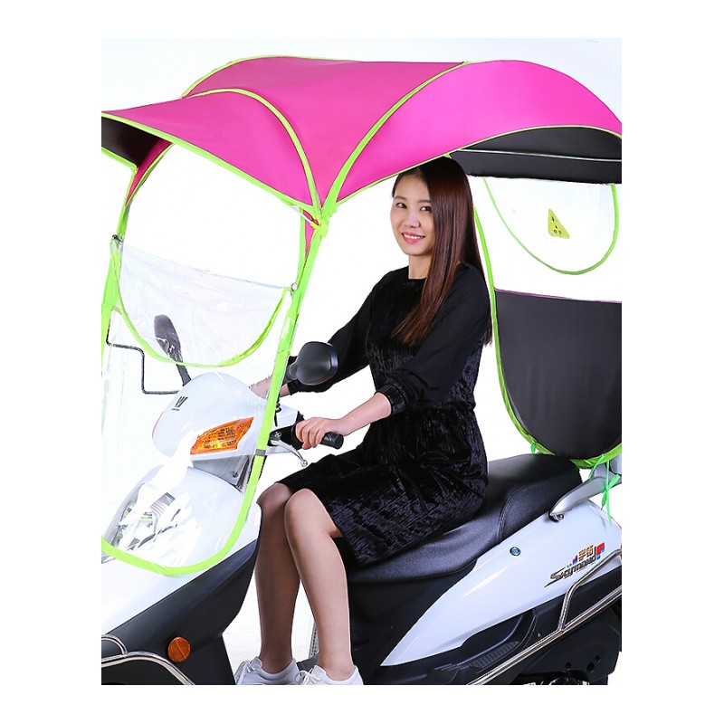 电动车摩托遮雨棚蓬防晒遮阳伞女式电瓶车挡风罩挡雨