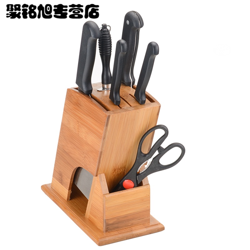 置物架厨房菜刀架子刀架多功能刀具架家用竹质刀座整理收纳架