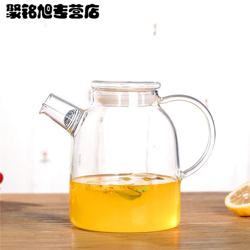 玻璃煮茶壶大容量热冷水壶耐热高温玻璃茶具果汁杯透明凉水杯简约