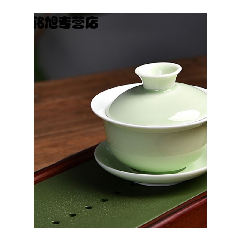 盖碗茶杯茶碗茶具泡茶杯陶瓷青花瓷带盖白瓷中式创意简约杯具