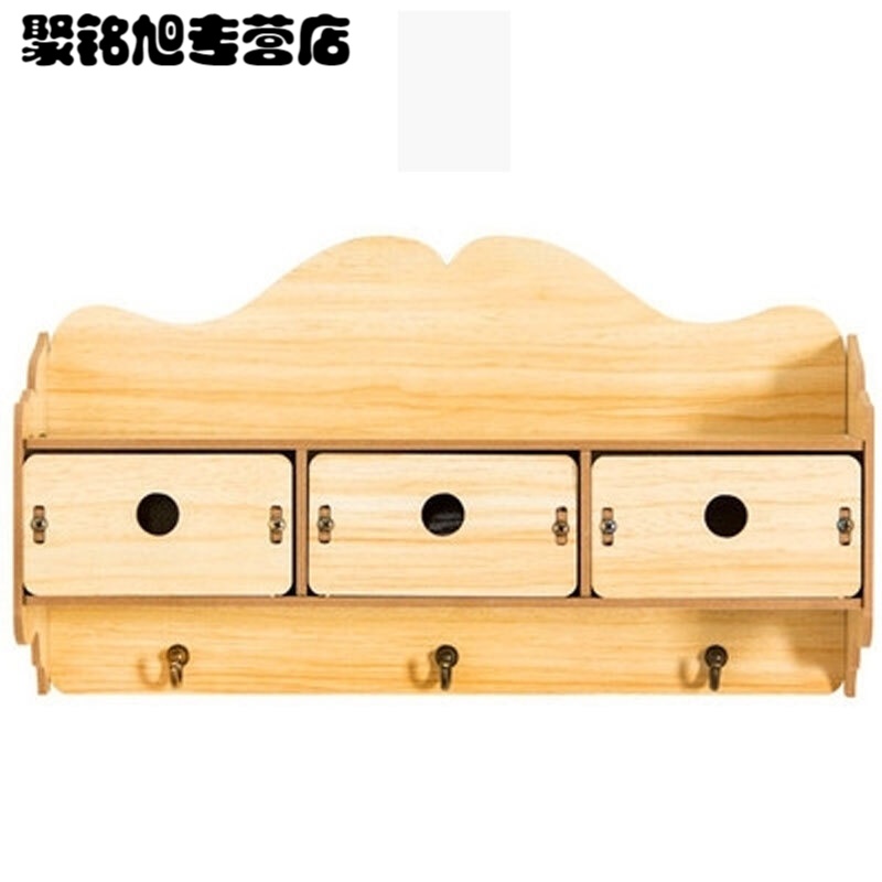 墙饰收纳盒客厅进壁挂置物架抽屉式钥匙衣帽收纳架创意简约家居日用品