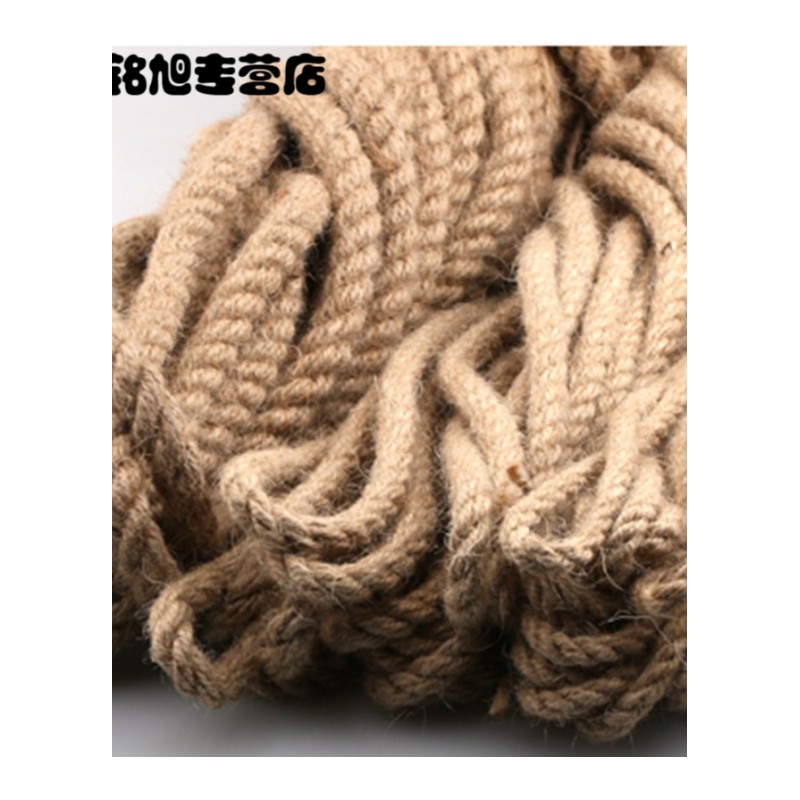 麻绳麻线装饰绳子牌复古网绳天然黄麻DIY捆绑绳手工编织麻绳-6MM(15米1捆)