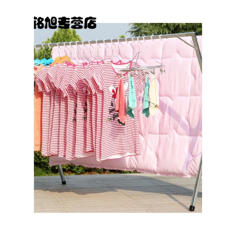 晾衣架落地折叠室内外晒衣架双杆式阳台挂衣架X型简易晾衣杆多款多色多功能家庭生活日用洗晒用品