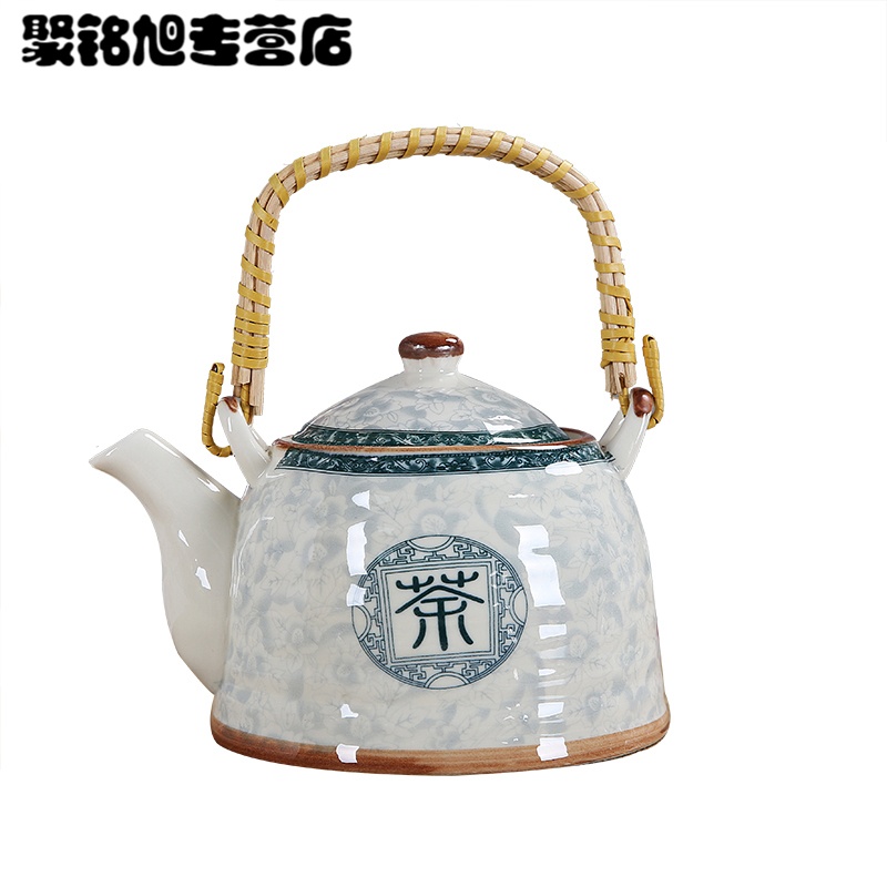 茶壶茶具提梁壶单壶陶瓷凉水壶泡茶家用大号带过滤日式家居家用简约创意多功能水具