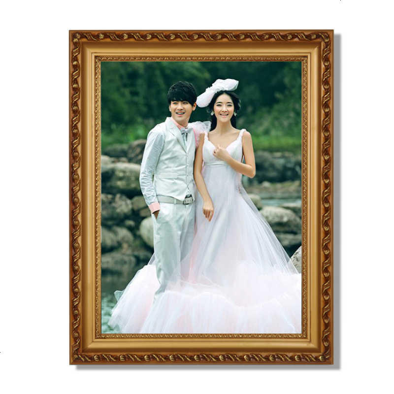婚纱木质像框欧式相框挂墙照片婚纱照美式证书卧室简约框架装饰相架像框架欧式