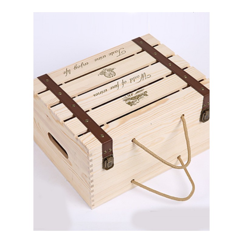 葡萄酒红酒木箱杂物木盒手镯护肤品简约中式实木创意欧式梳妆台桌面韩国首饰盒手串木质