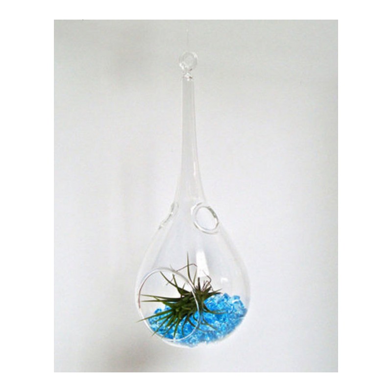 透明锥形玻璃花瓶 田园风悬挂瓶 家居饰品