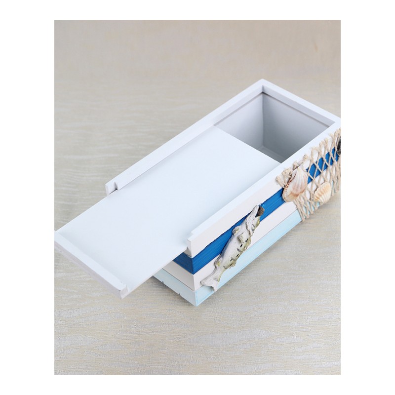 地中海创意木质纸巾盒多功能餐巾纸盒 卫生间酒店抽纸盒家居装饰