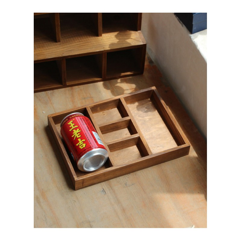 zakka木盒家居用品木质复古首饰收纳盒 化妆品桌面收纳盒储物盒