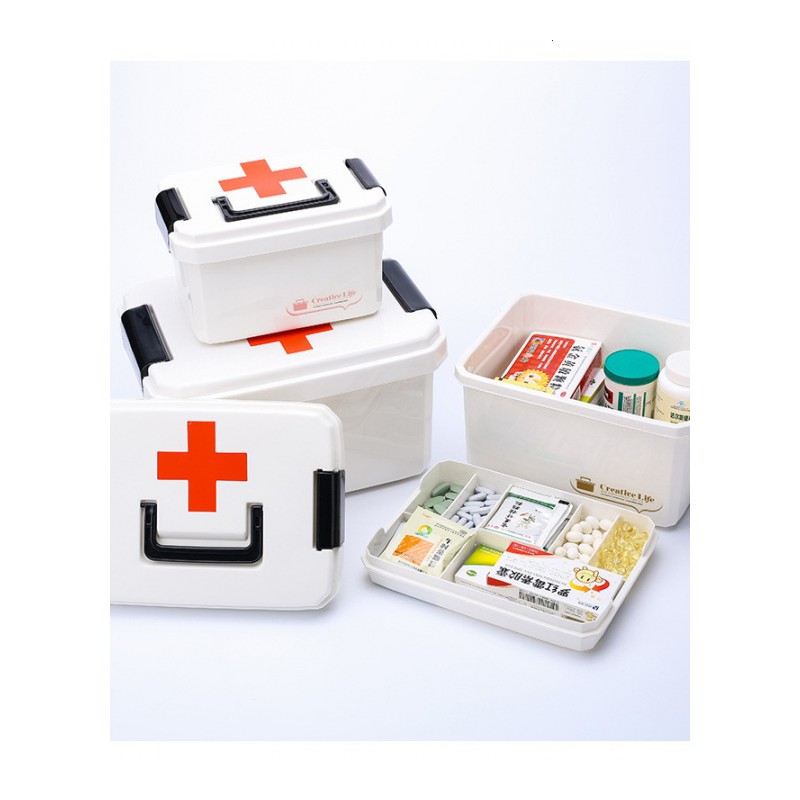家庭小药箱用多层儿童药箱急救药品收纳箱盒家用塑料大薬出诊