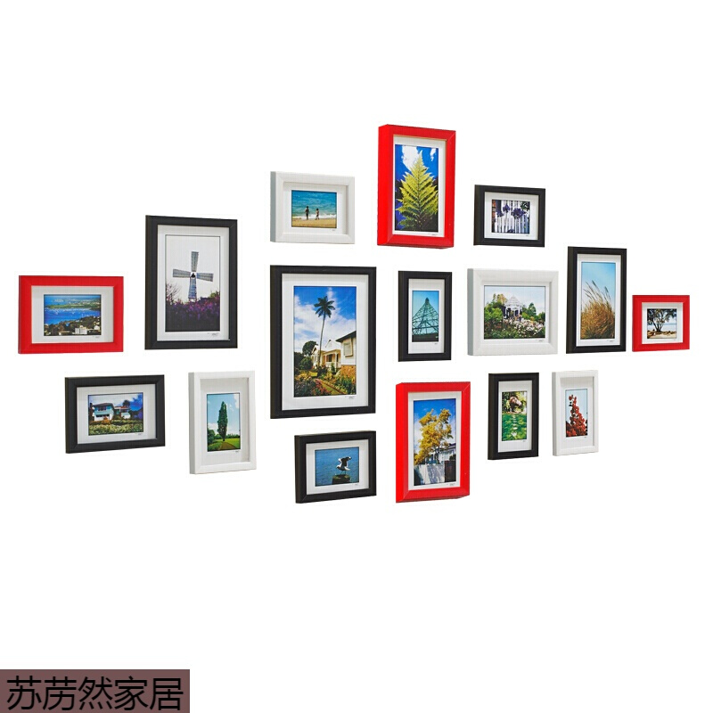 16框创意环保照片墙/相片墙客厅卧室挂墙相框组合