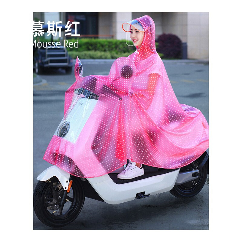 电动摩托车雨衣电车自行车骑行男女单人韩国时尚透明水雨披