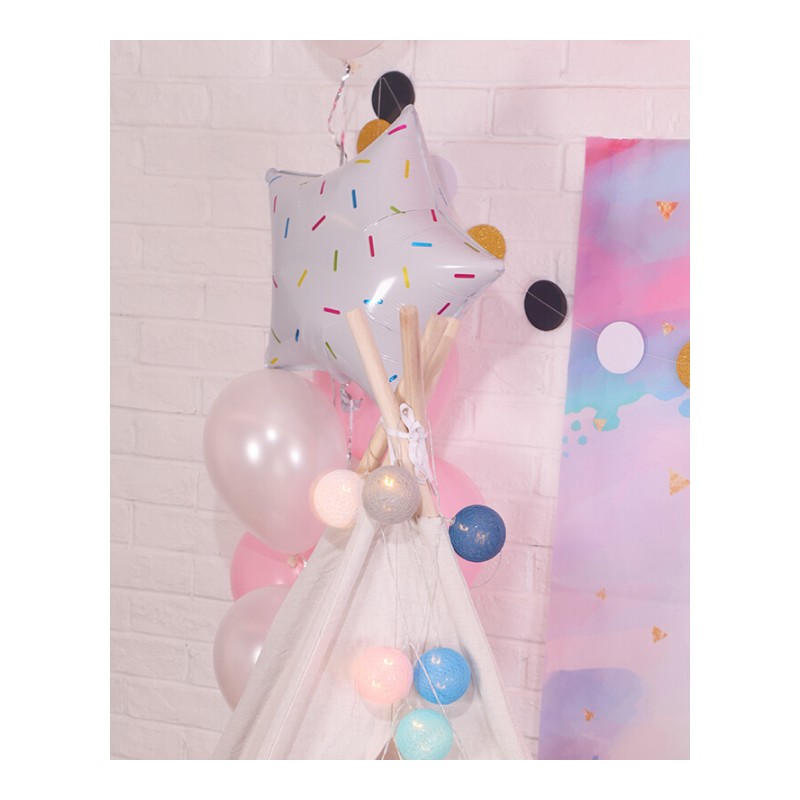 儿童生日派对场景布置独角兽字母铝箔气球宝宝周岁生日汽球装饰品