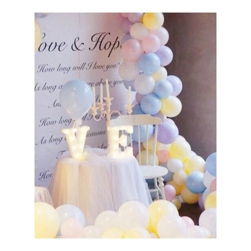 10寸马卡龙色乳胶气球节庆婚礼布置生日派对装饰气球Tiffany气球白色+肤色+嫩粉100个一包
