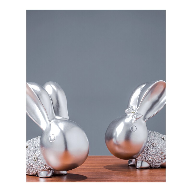 兔子欧式客厅家居装饰品创意电视柜酒柜抽象工艺品摆件塑艺术品