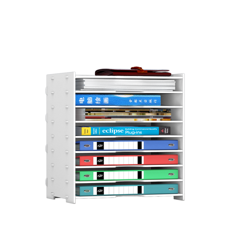 非木质桌面收纳盒A4多层文件架子办公用品整理置物框资料书架BCXn6