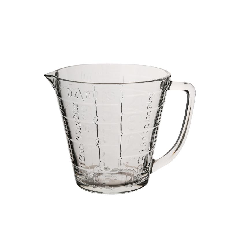 大号水杯钢化玻璃量杯创意大容量热牛奶杯果汁饮料杯烘培容器量杯