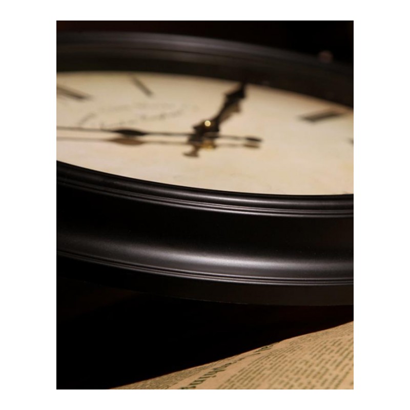 14英寸石英钟挂表大号静音挂钟客厅卧室欧式田园钟表-数字古铜色