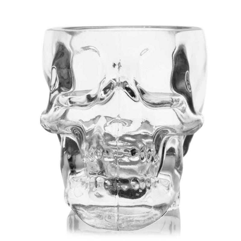 4只水晶骷髅头伏特加威士忌酒杯创意骷颅头白酒杯洋酒杯-150ml中号