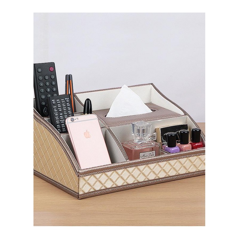 客厅储物盒电视遥控器收纳盒创意桌面餐巾纸盒茶几欧式多功能整理盒