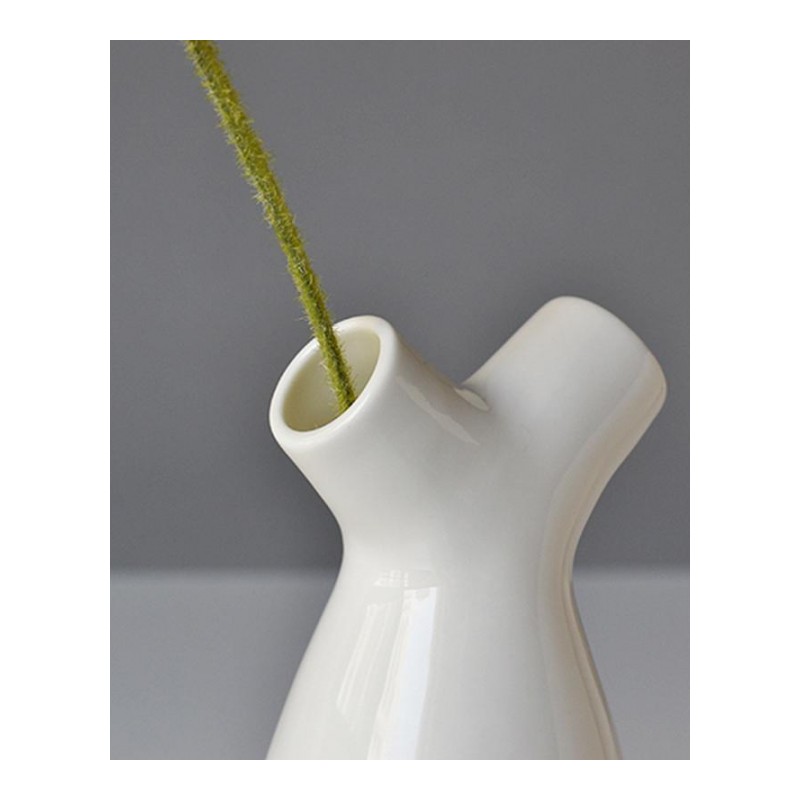花插花道白色陶瓷花瓶摆件现代花器插花客厅小花欧式简约创意个性