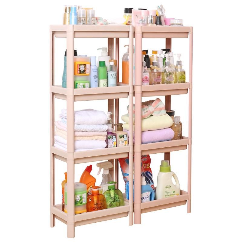 卫生间收纳架浴室置物架厨房落地塑料层架洗手间储物架子间隙夹缝架