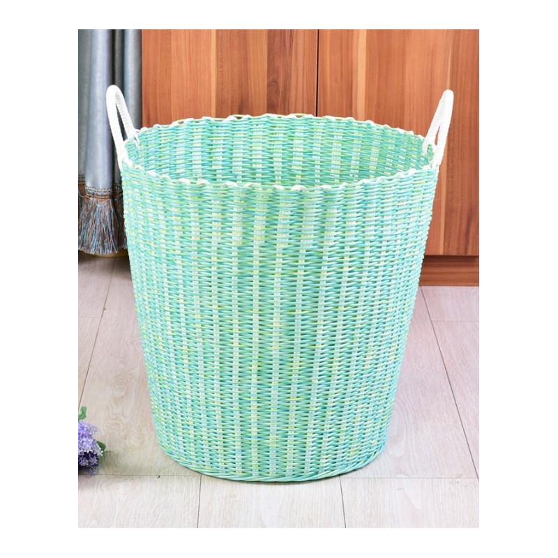 玩具箱 洗衣篮 藤编脏衣篮篓 塑料编织桶 脏衣服收纳筐篮