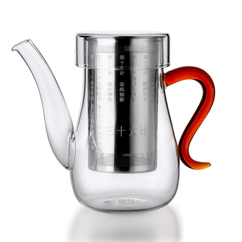 红茶茶具茶具不锈钢内胆耐热玻璃茶壶泡冲茶器小茶壶生活日用家居器皿水具水杯