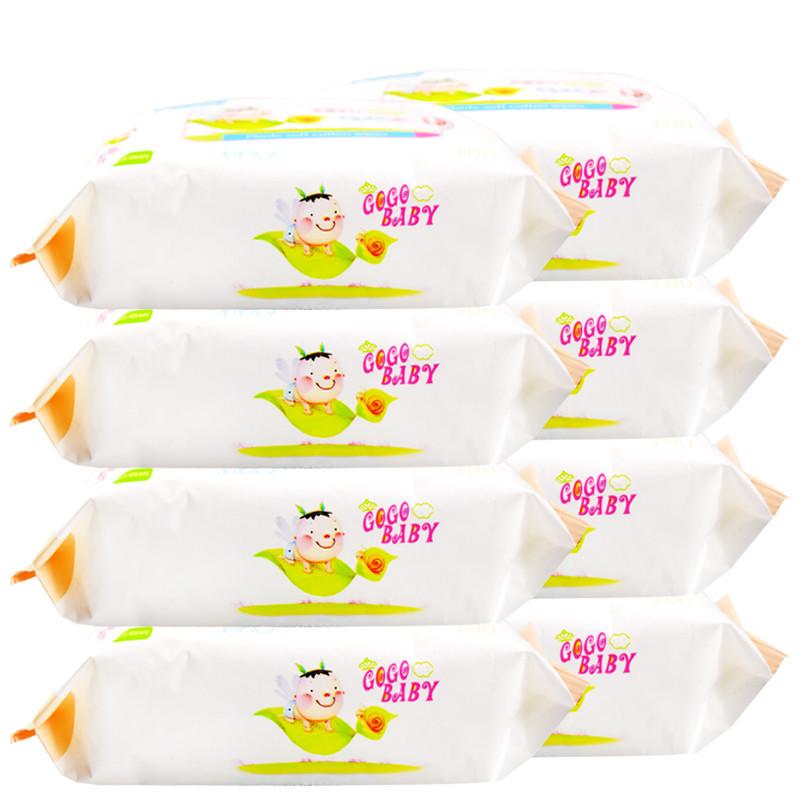 8包儿手口专用湿巾便携一次性婴儿童成人通用湿巾纸100批