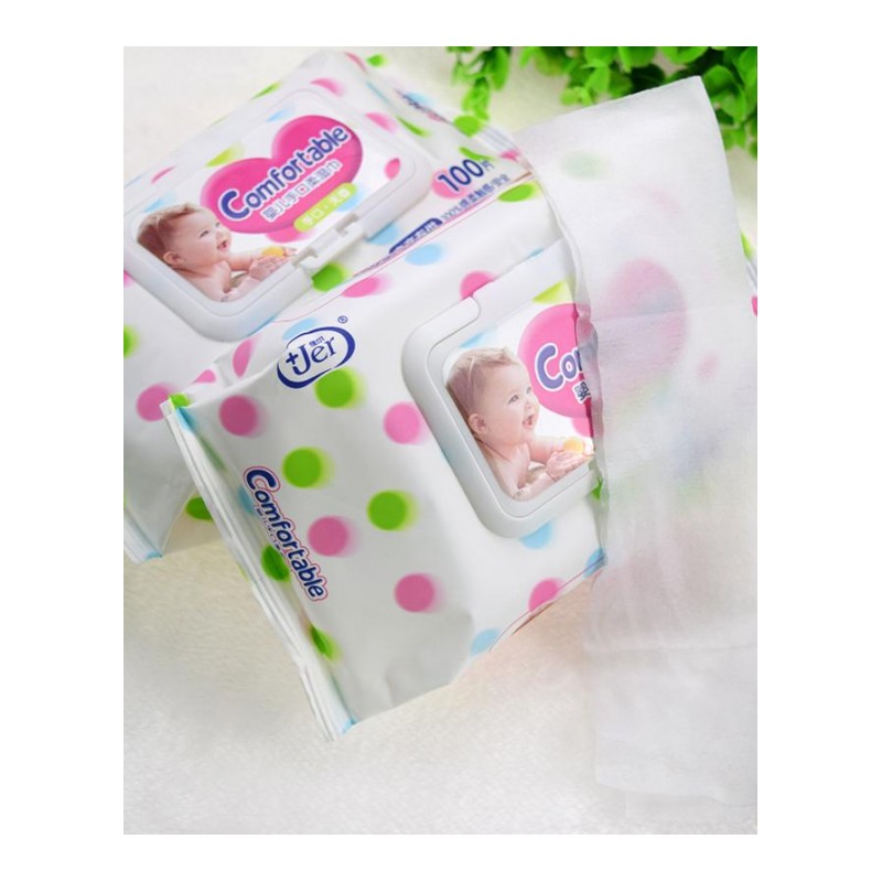 湿厕纸通用带盖湿巾婴儿手口清洁湿巾纸100抽6包成人湿纸巾