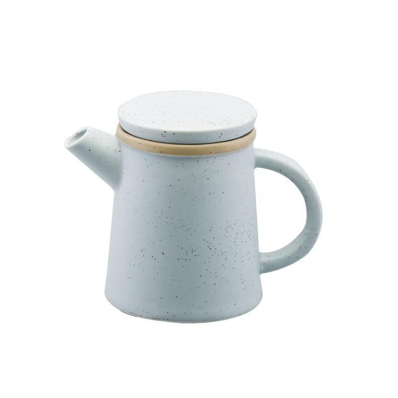 禅意灰蓝色陶瓷茶壶 功夫茶家用咖啡水壶办公室花茶壶