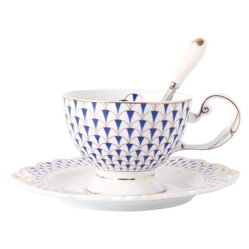 北欧式金边陶瓷杯英式下午茶杯欧式文艺陶瓷咖啡杯碟套装红茶杯子