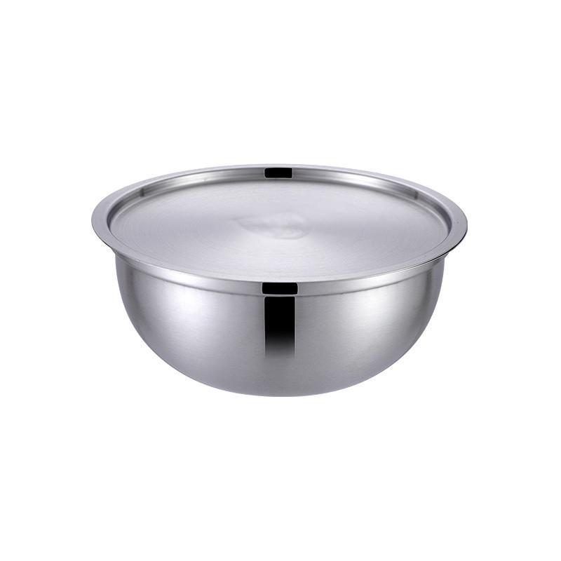 圆形汤盆不锈钢盆带盖保鲜盆家用加厚加深和面打蛋盆料盆料理盆