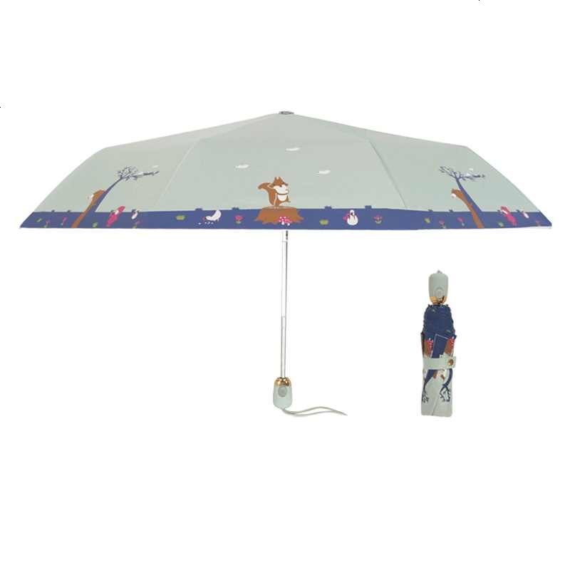 遮阳伞雨伞雨伞男清新折叠遮阳男女双人抗风双层小学生创意紫外线长柄个生加大+