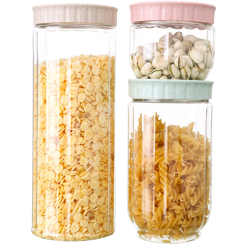 五谷杂粮收纳盒豆子食品储物罐子家用塑料瓶子大号蜂蜜柠檬密封罐