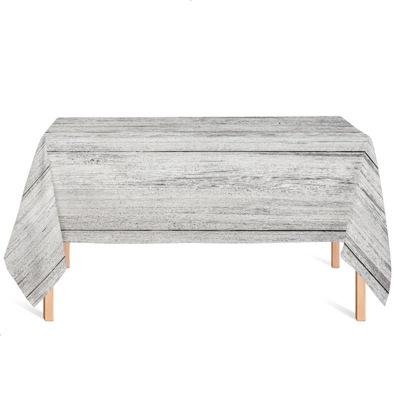 欧式简约防水防烫防油长方形复古原色木纹餐桌布定制盖布布艺台布