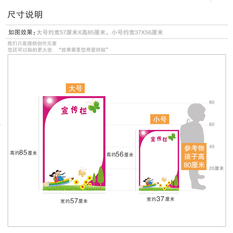 自粘墙贴纸贴画幼儿园教室墙壁装饰小学班级文化墙布置卡通宣传栏