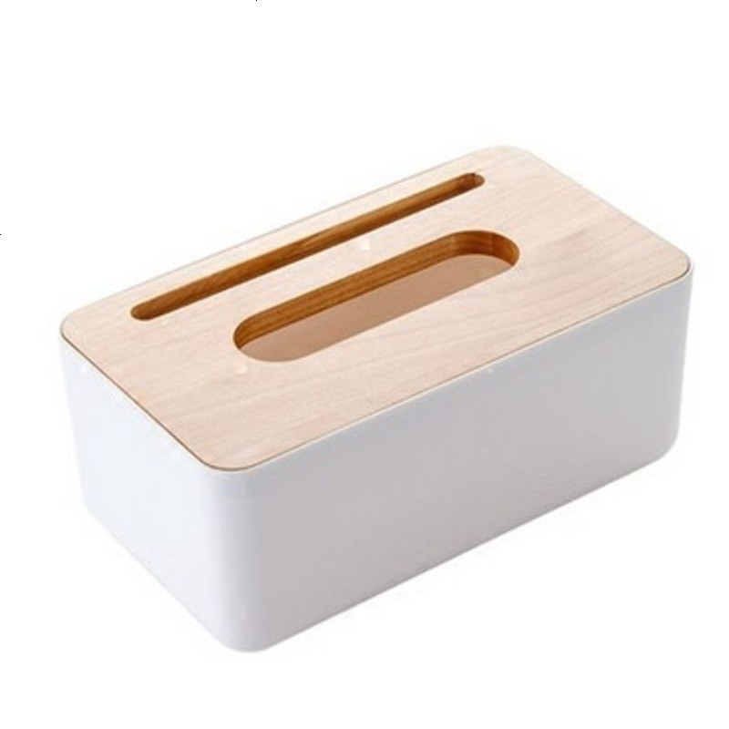家居用品居家欧式橡木盖纸巾盒创意桌面收纳盒高档客厅餐巾纸抽盒