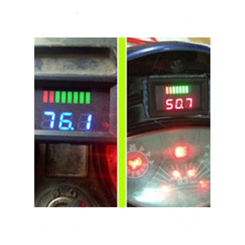 12V24V48V6072V电瓶蓄电池电压电量表显示直流数显汽车不支持锂电
