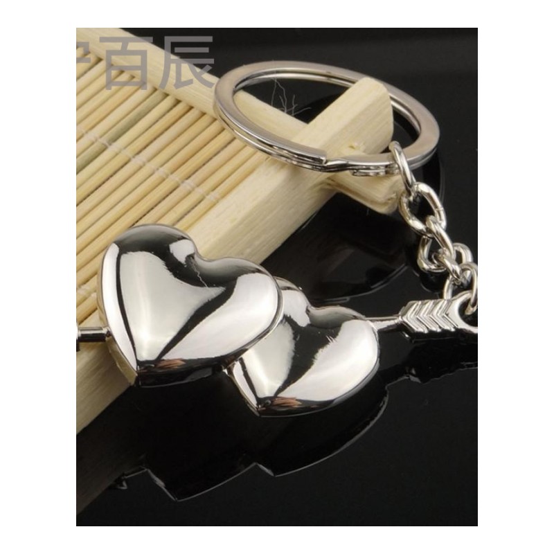 宁百辰韩国创意丘比特之箭钥匙扣 金属心形礼品钥匙扣 一箭穿心钥匙链