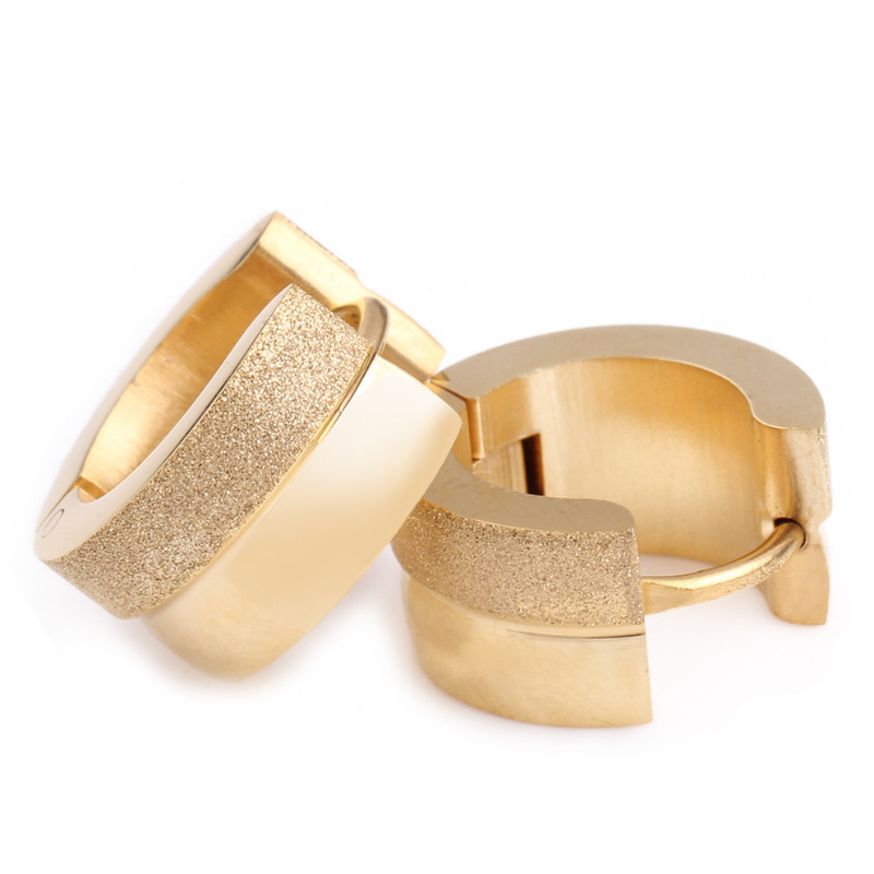 耳钉男女款新款 欧美时尚钛钢耳环不锈钢个性男女耳扣耳饰S2D190送女朋友七夕情人节礼物