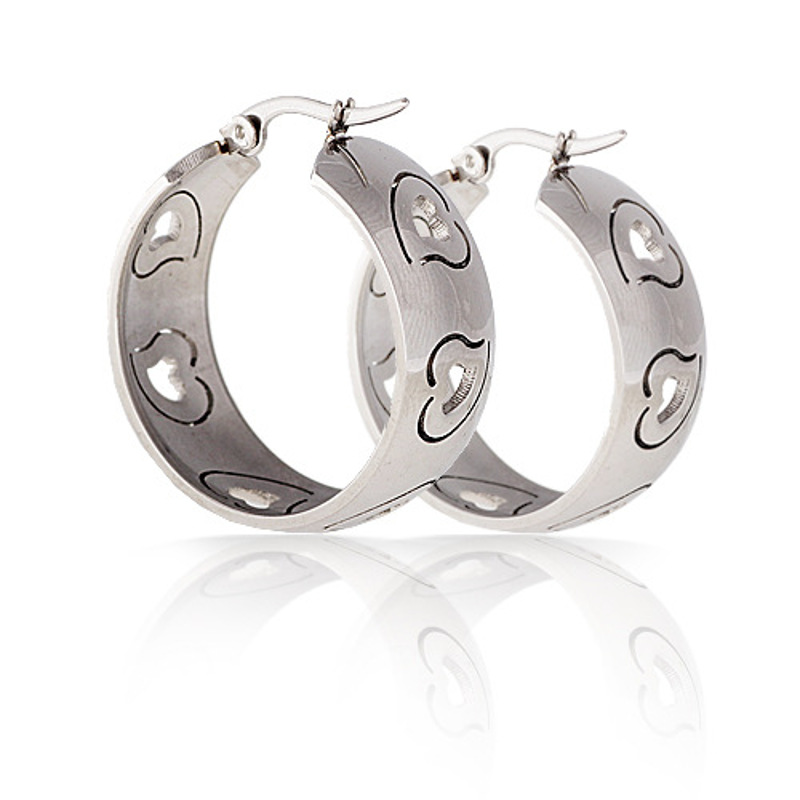 耳钉男女款新款 欧美时尚朋克摇滚不锈钢耳扣钛钢耳环学生情侣耳饰S2D621送女朋友七夕情人节礼物