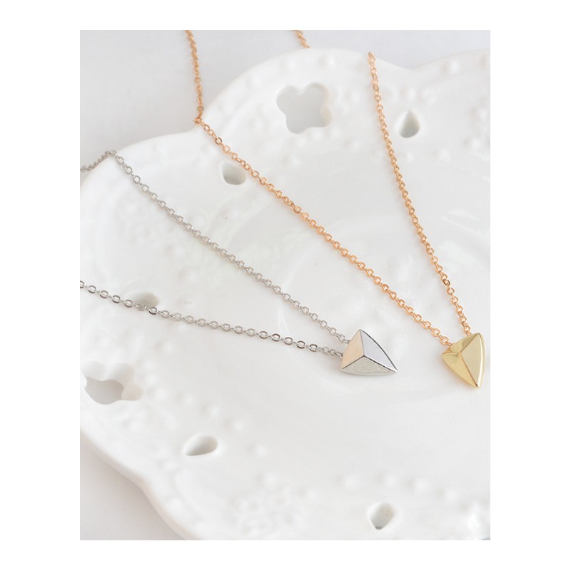 时尚创意小三角简约坠项链小毛衣链欧美饰品YWZB5824送女朋友七夕情人节礼物
