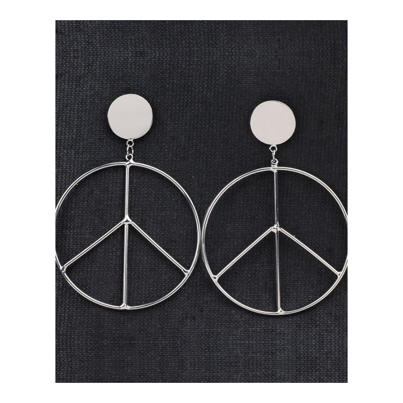 新款韩版夸张极简网红饰品大圆圈耳钉几何耳环女士耳坠YWZH6935送女朋友七夕情人节礼物