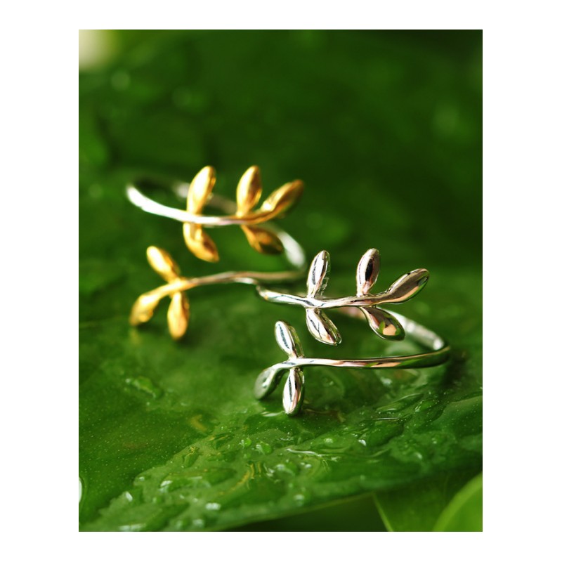 食指关节戒指女款树叶开口可节尾戒小指创意韩国配饰品YWDCDZ0007送女朋友七夕情人节礼物