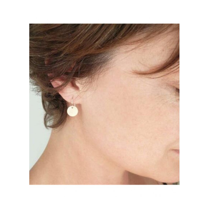 欧美极简几何金属迷你小圆片圆形耳钉耳环YWFFDZ3458送女朋友七夕情人节礼物