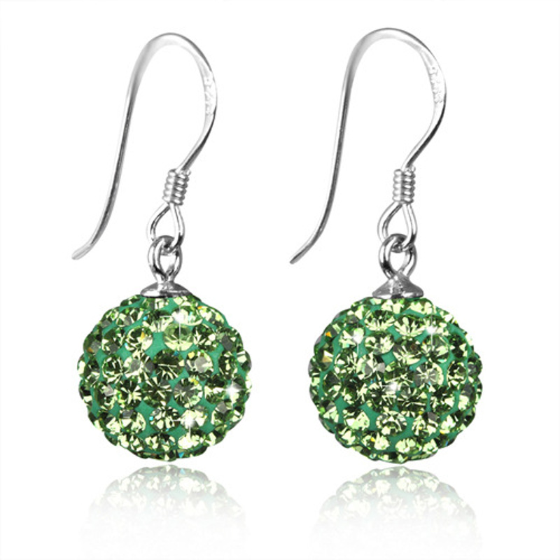 耳钉女款新款 韩版简约镶水晶耳坠耳环学生耳饰品S2D229送女朋友七夕情人节礼物