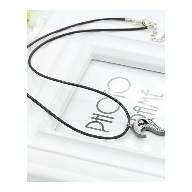 新款男士个性坠韩版时尚爱心情侣配饰礼物时尚钢钛项链YWQWSP8614送女朋友七夕情人节礼物