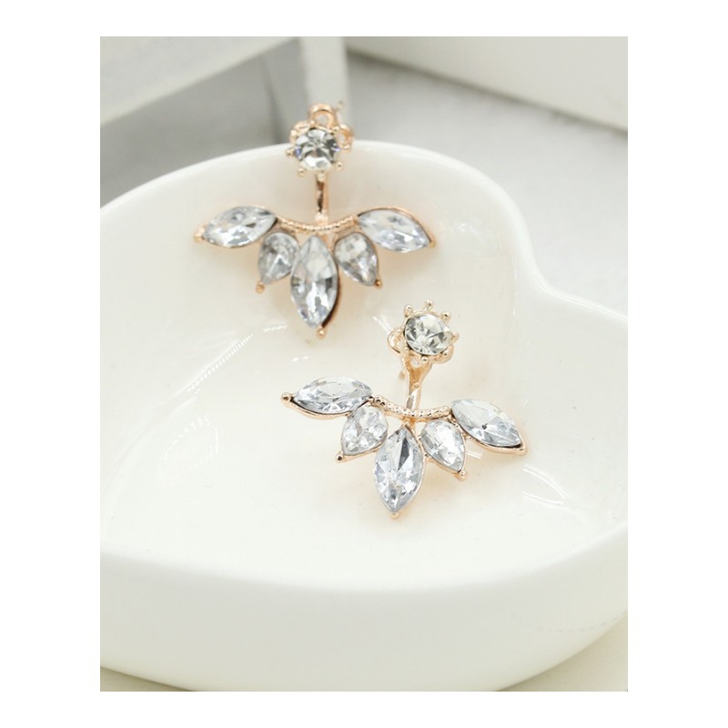 韩版银针马眼锆石雏菊花朵耳钉女士耳环YWQW2669送女朋友七夕情人节礼物