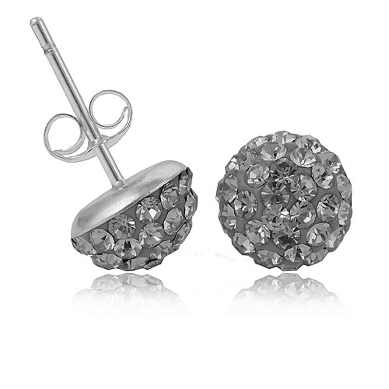 耳钉女款新款 半球钛钢锆钻耳钉时尚耳环配饰学生耳饰S2D265送女朋友七夕情人节礼物